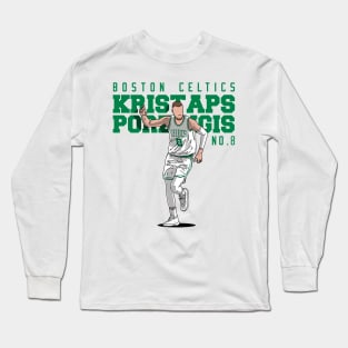 Kristaps Porziņģis Comic Style Long Sleeve T-Shirt